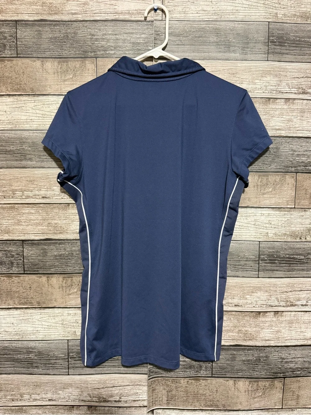 ALO Cool Fit Polo Shirt Women’s XL Navy Blue Performance Mesh Sides Athletic